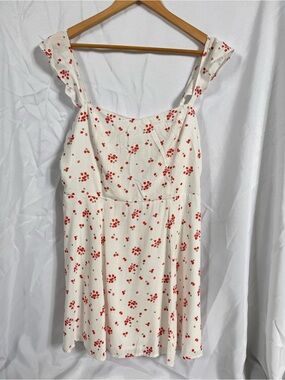 Defrost - White Sundress with Strawberry Print